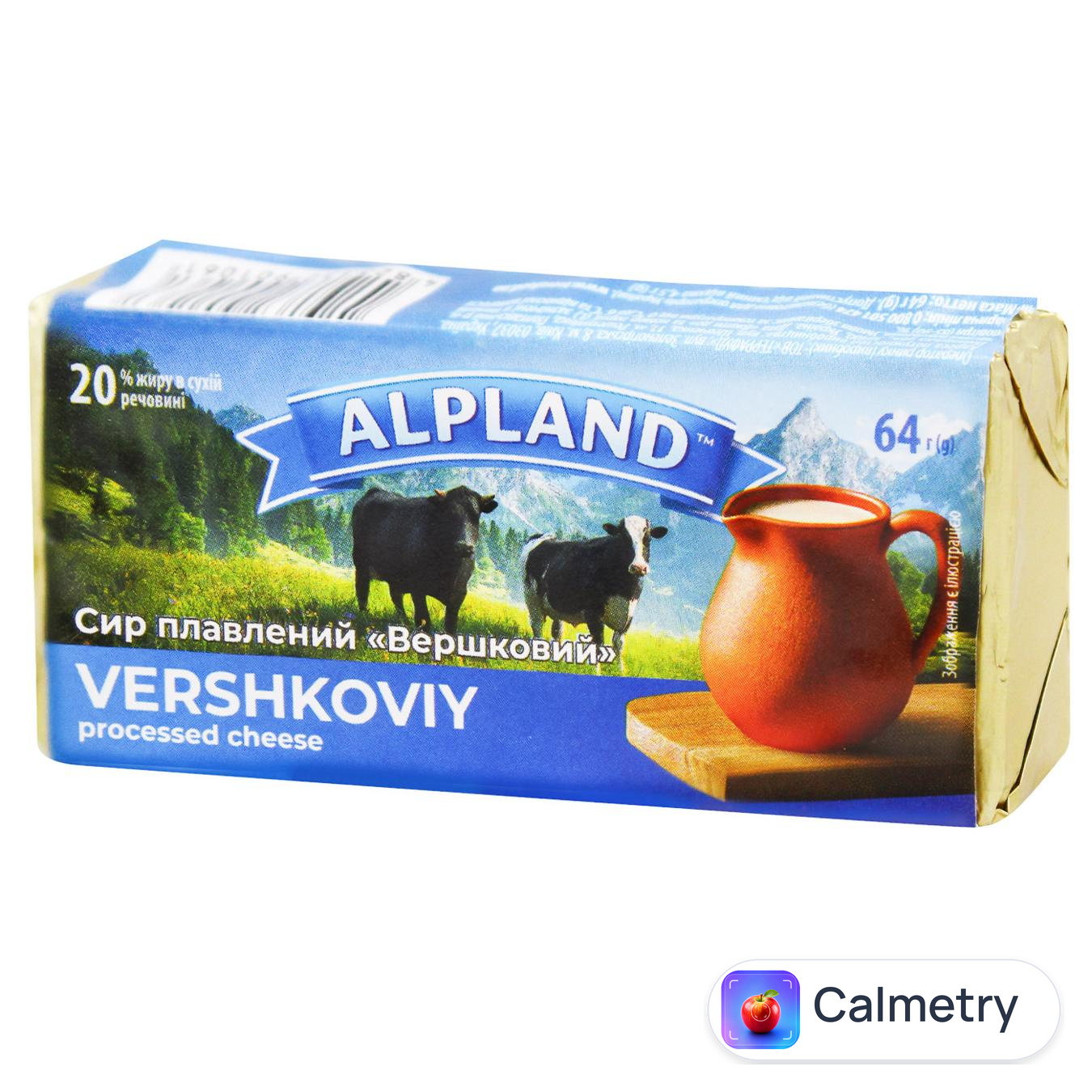 Сир плавлений Alpland Вершковий 20% 64г — фото продукту
