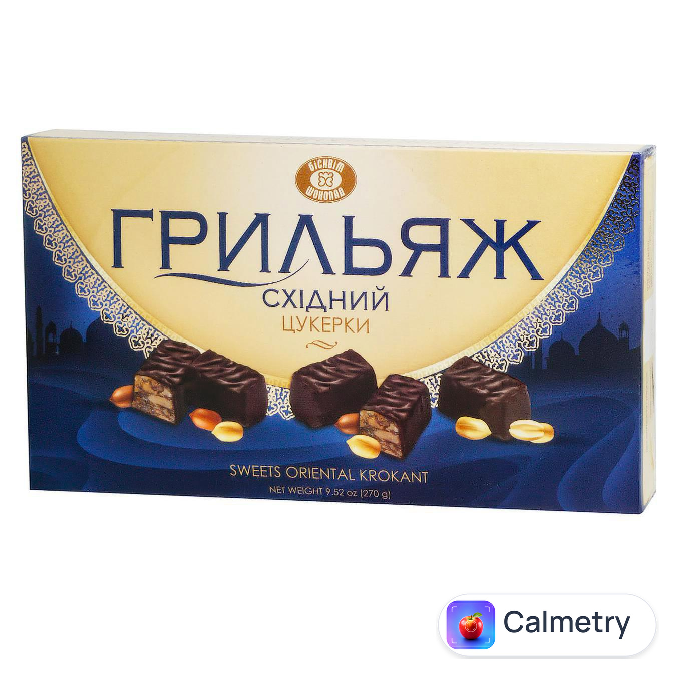 Цукерки Бісквіт-Шоколад грильяж східний 270г — фото продукту