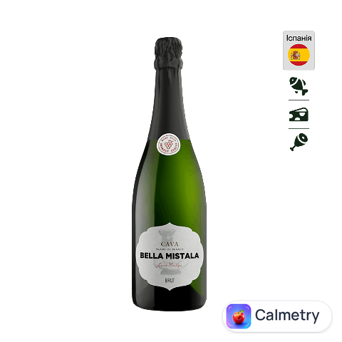 Вино ігристе Bella Mistala Cava Brut біле, 0,75л