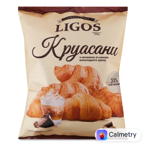 Круасани Ligos з начинкою зі смаком шоколадн крему