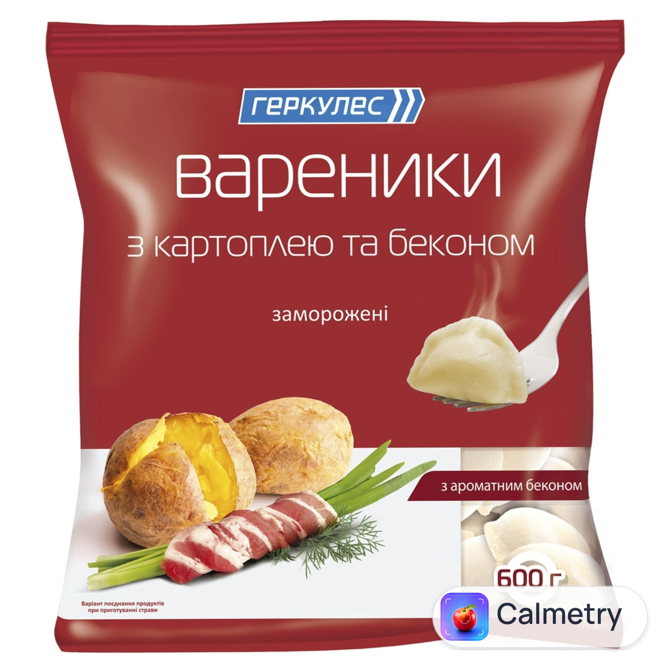Вареники Геркулес з картоплею та беконом 600г
