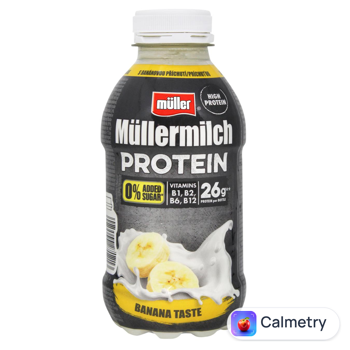 Напій молочний Muller Protein Банан без цукру 1,5% 400г — фото продукту