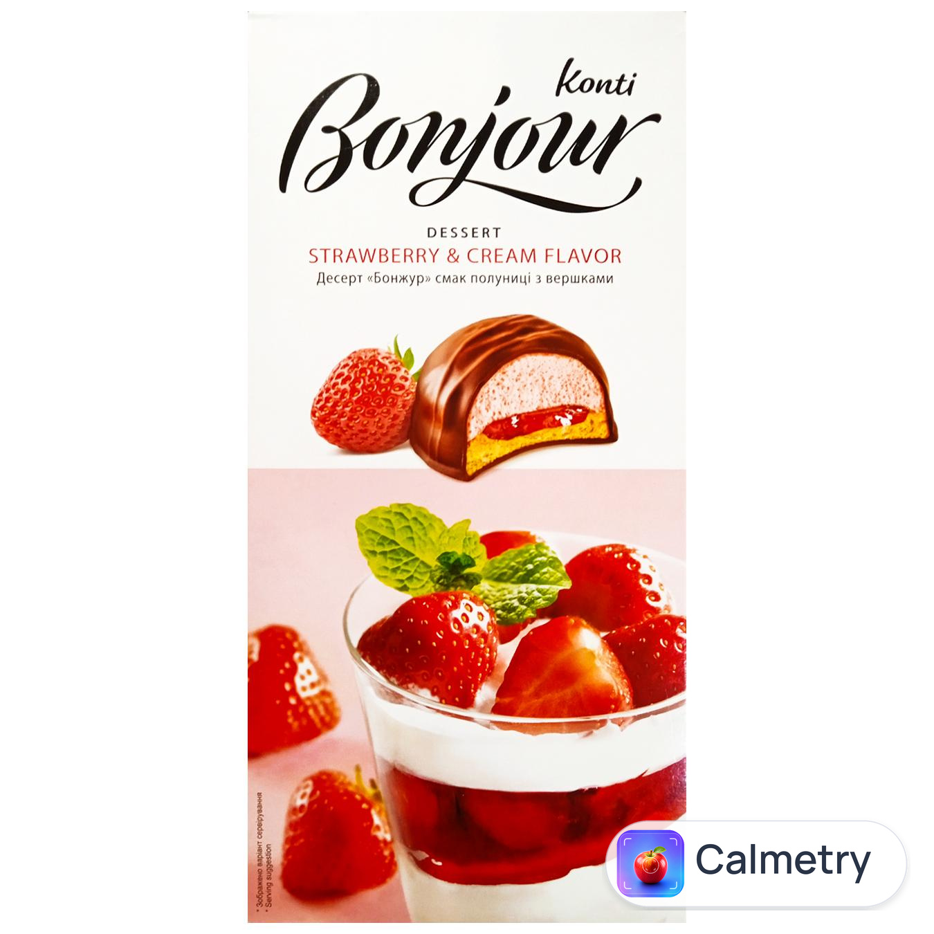 Десерт Konti Bonjour Полуниця з вершками 232г
