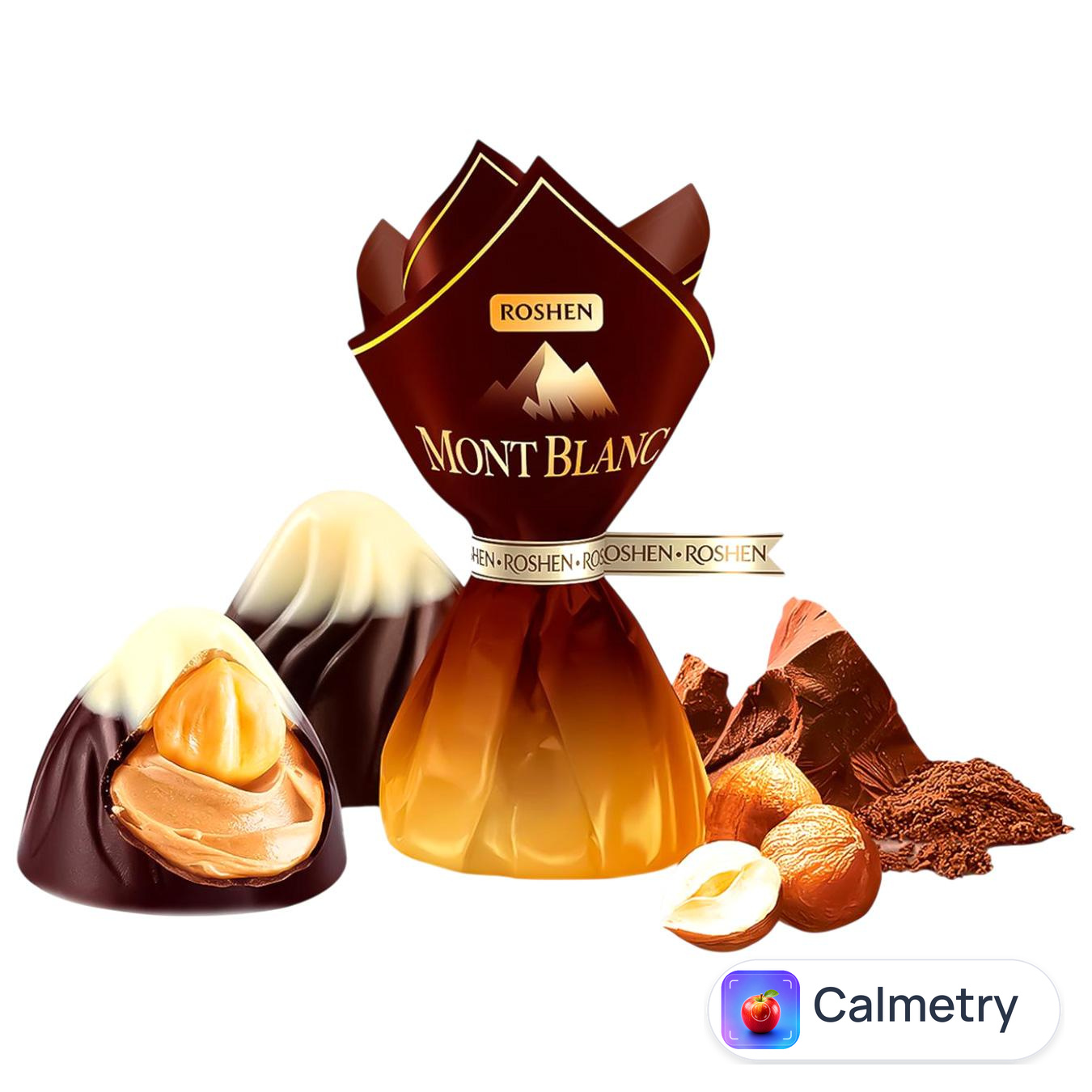 Цукерки Roshen Mont Blanc з цілим лісовим горіхом