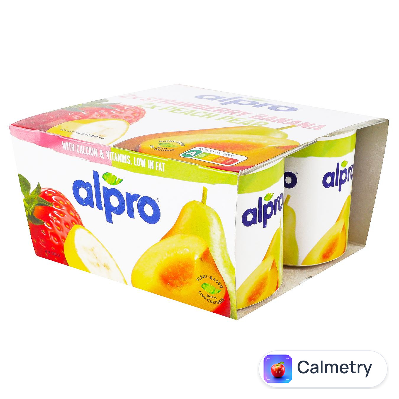 Продукт соєвий Alpro Полуниця-банан-персик-груша 4шт*125г