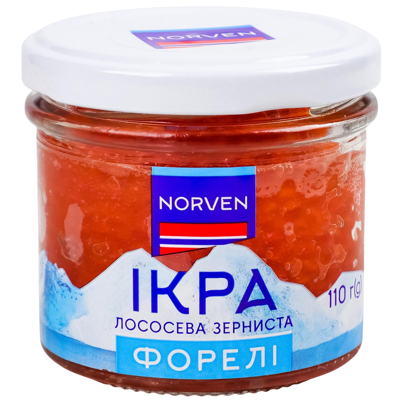 Iкра форелі Norven зерниста 110г — фото продукту