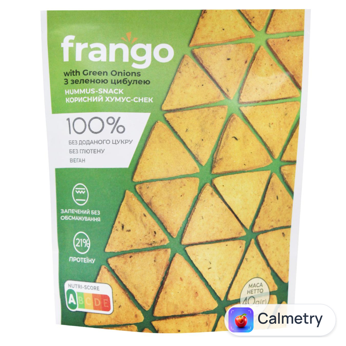 Хумус-снек Frango з зеленою цибулею 40г — фото продукту