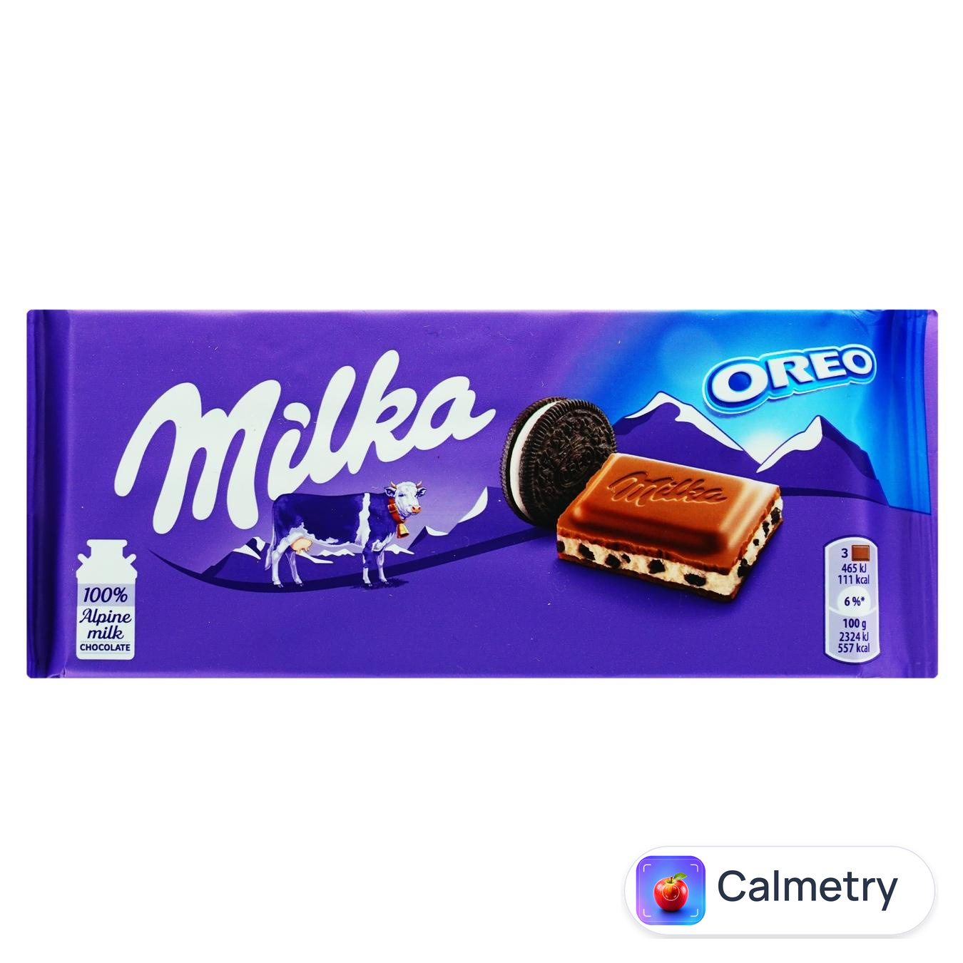 Шоколад молочний Milka з молочною начинкою зі смаком ванілі та шматочками печива Oreo 100г