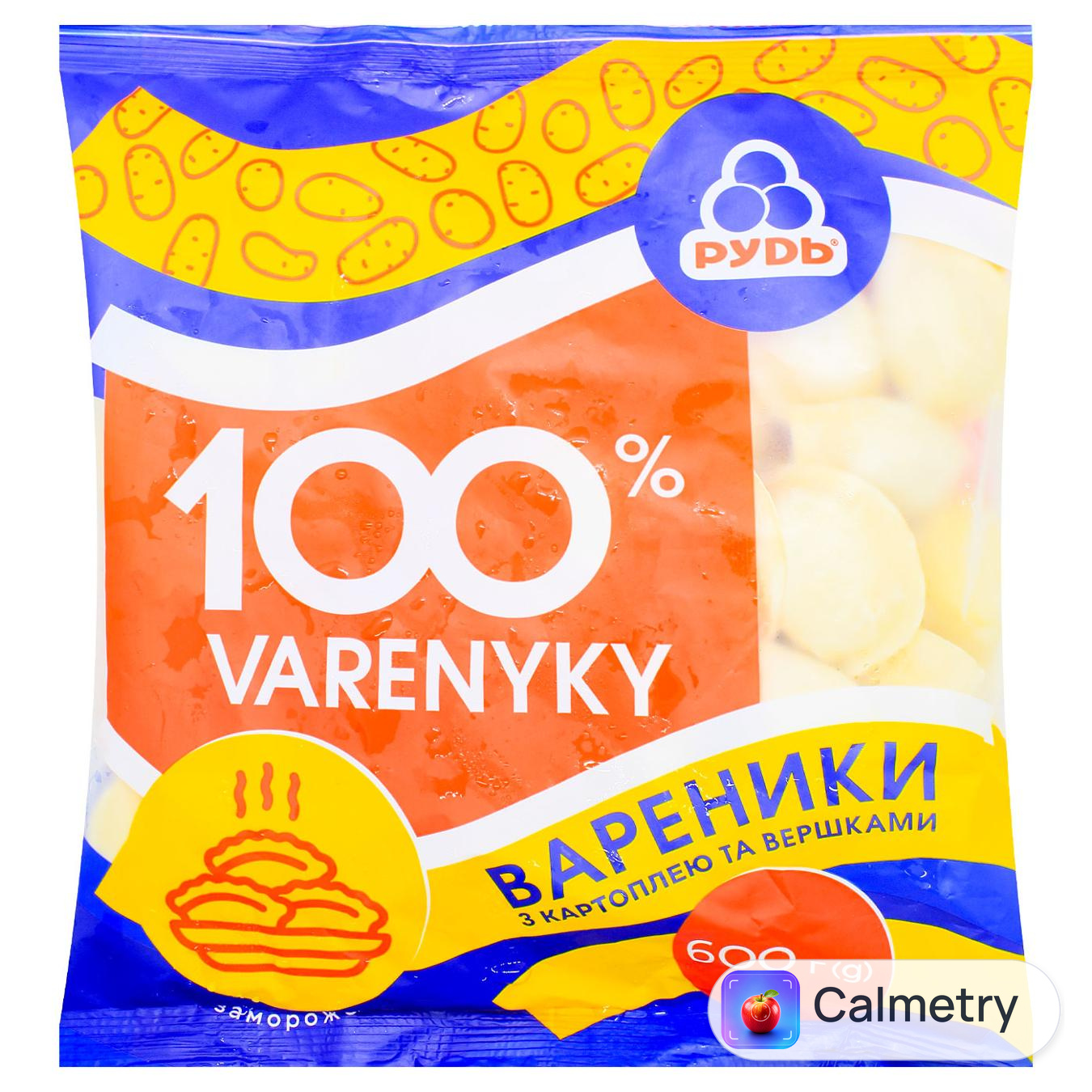 Вареники Рудь 100% з картоплею та вершками 600г — фото продукту