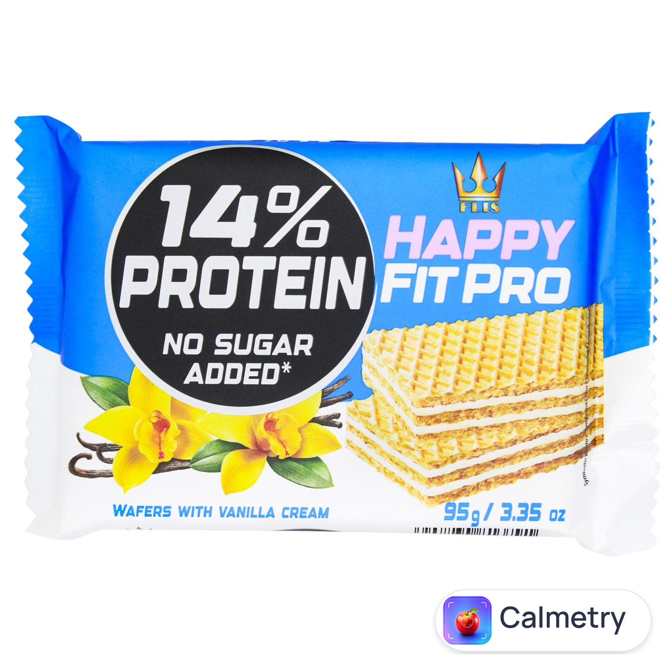Вафлі Flis Happy Fit протеїн 14% з ваніллю 95г