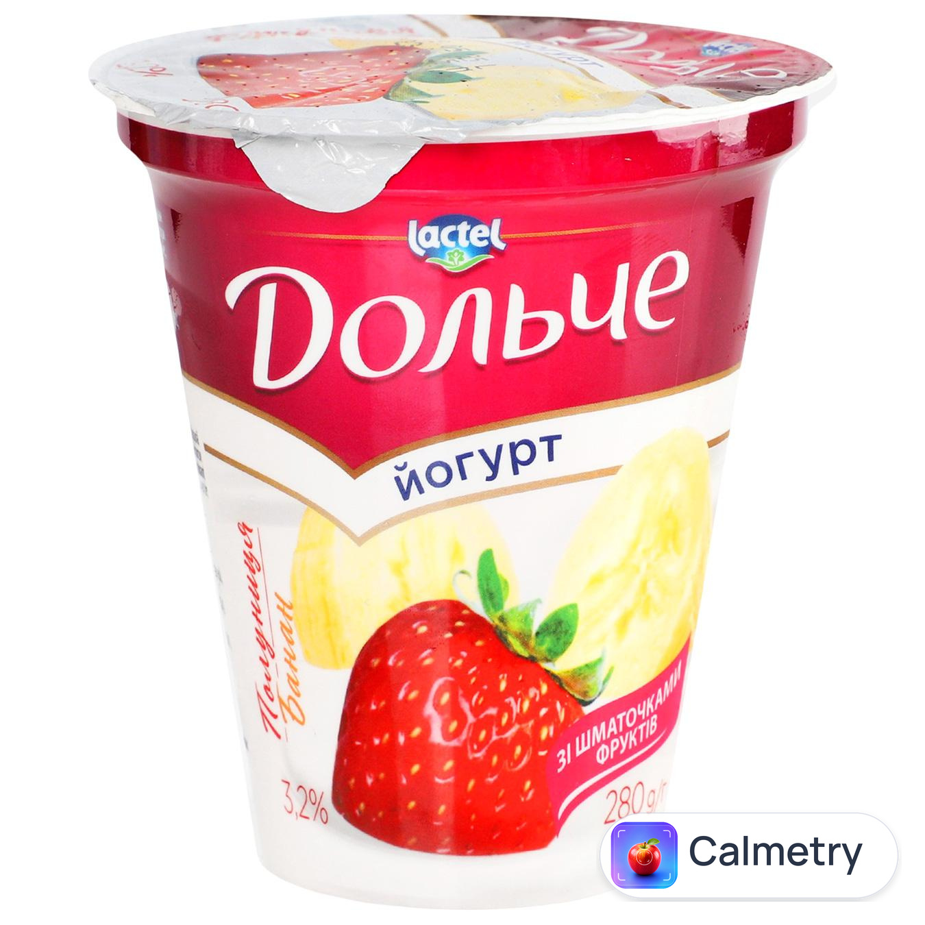 Йогурт Дольче Полуниця-Банан 3,2% 280г