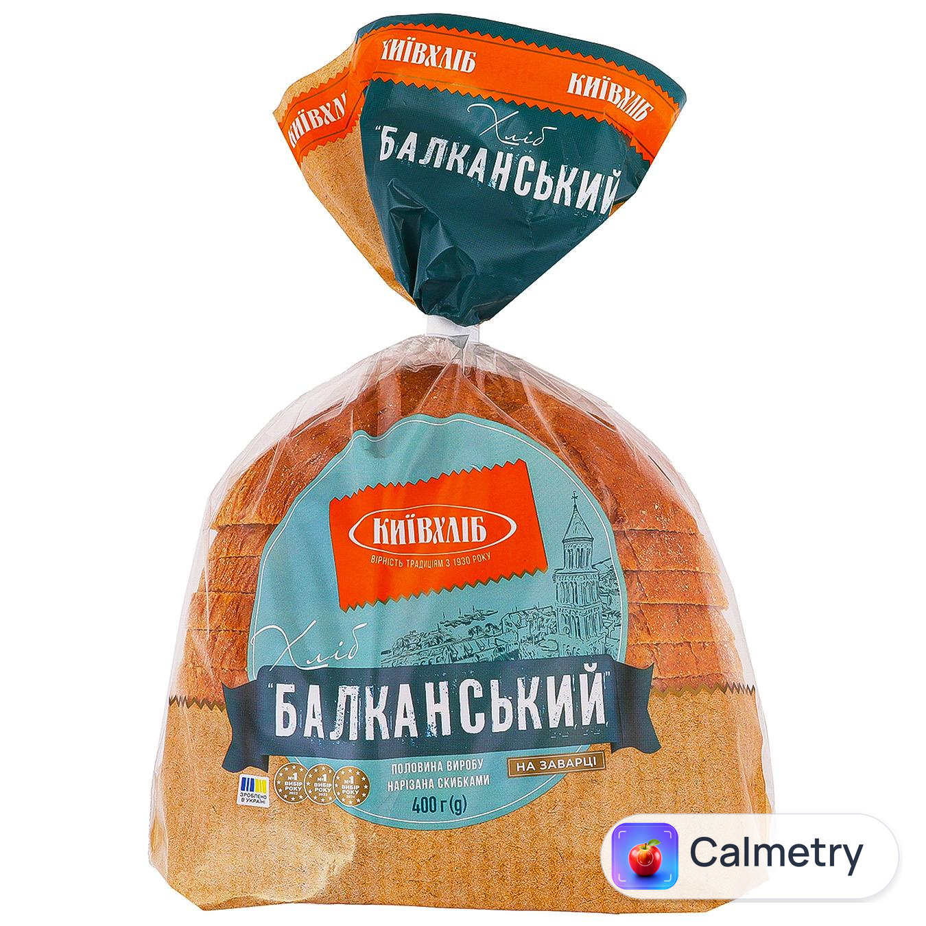 Хліб Київхліб Балканський половинка нарізаний 400г