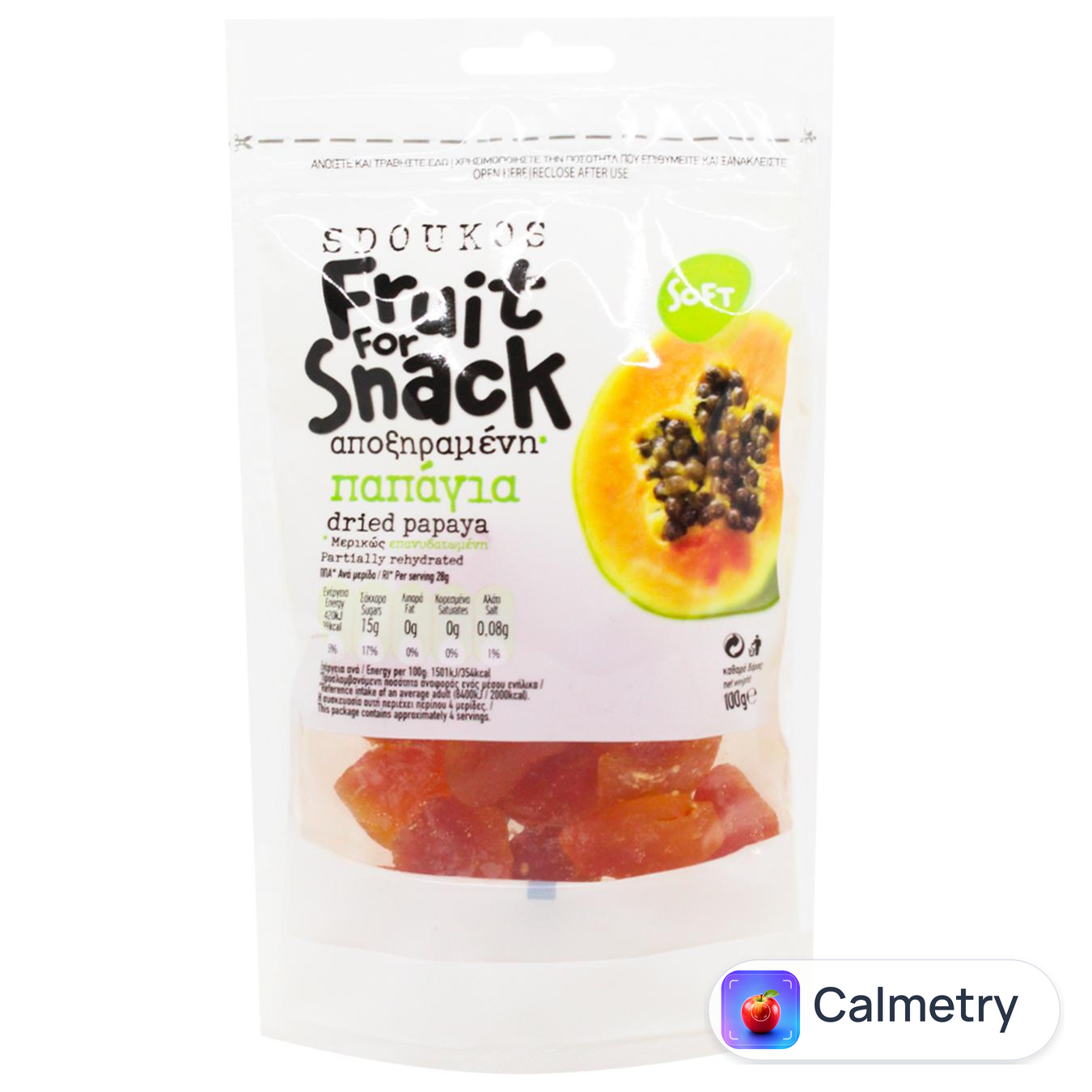 Папайя Sdoukos Fruit For Snack сушена 100г