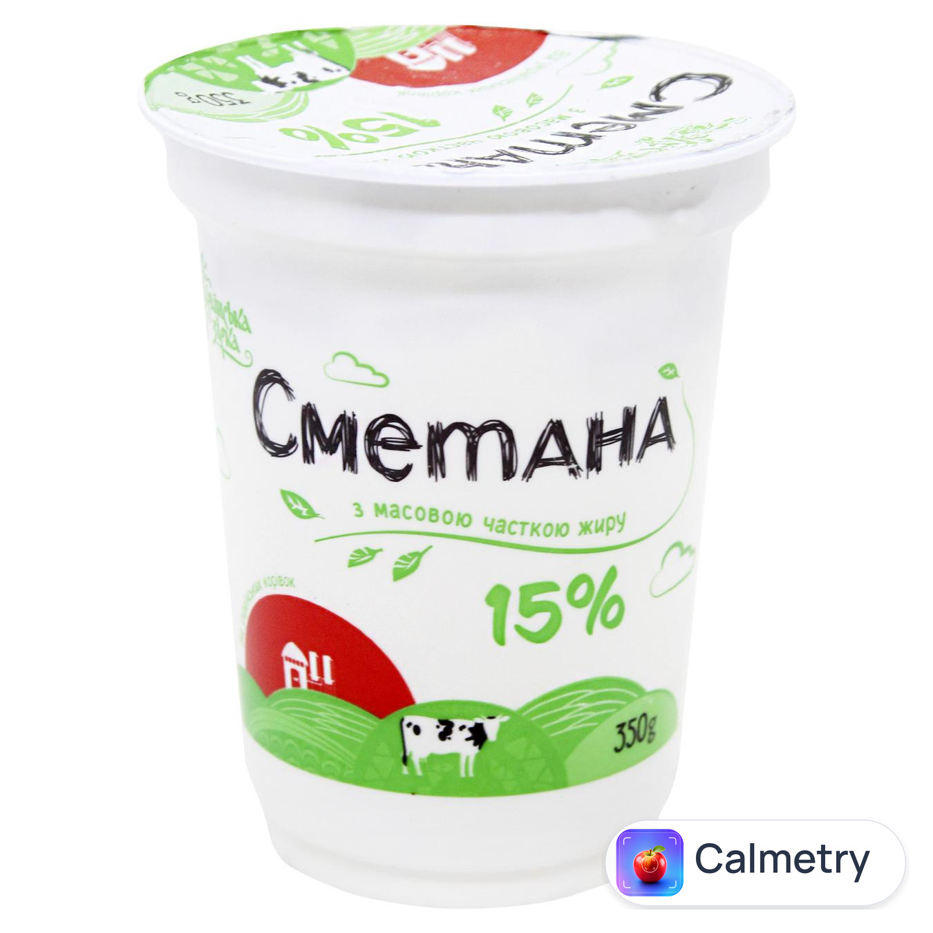 Сметана Українська Зірка 15% 350г