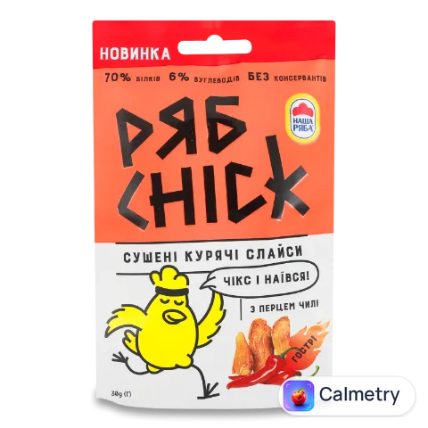 Слайси курячі "РябChick" сушені з перцем чилі, 30 г