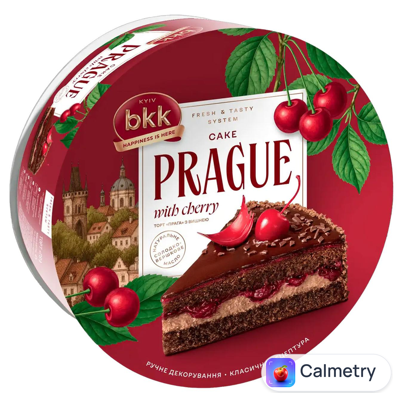 Торт БКК Празький з вишнею 850г