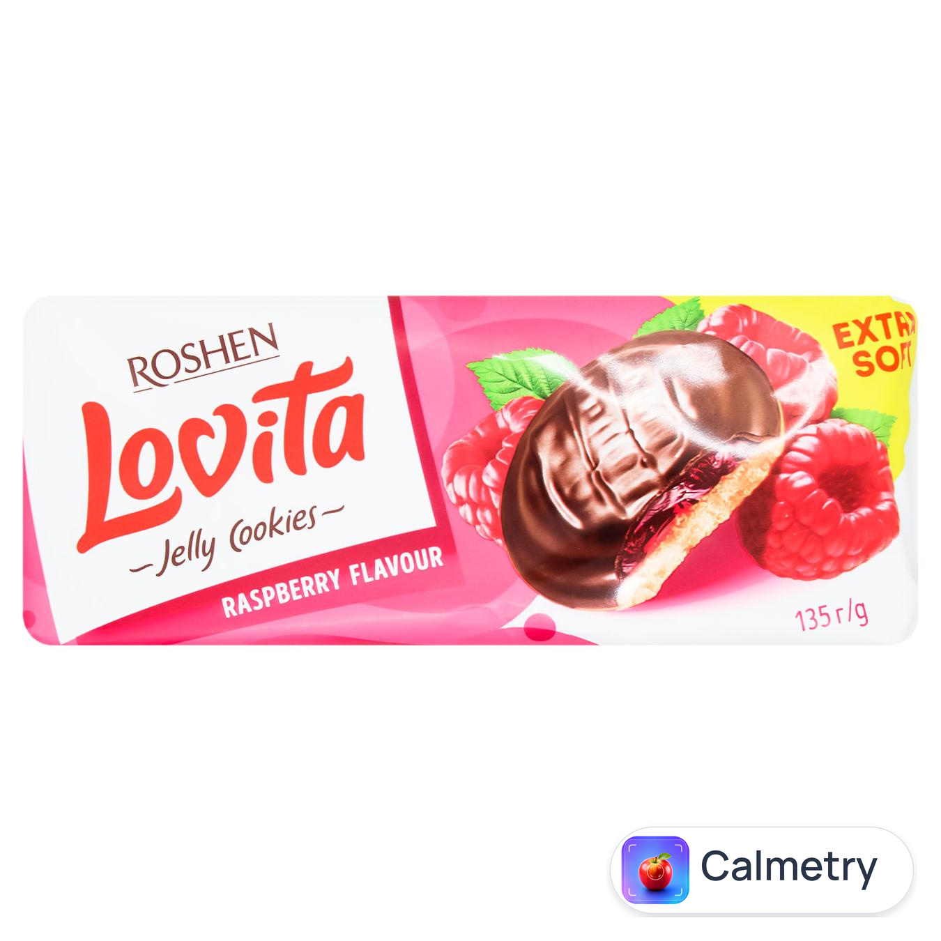 Печиво Roshen Lovita Jelly Cookies малина 135г — фото продукту