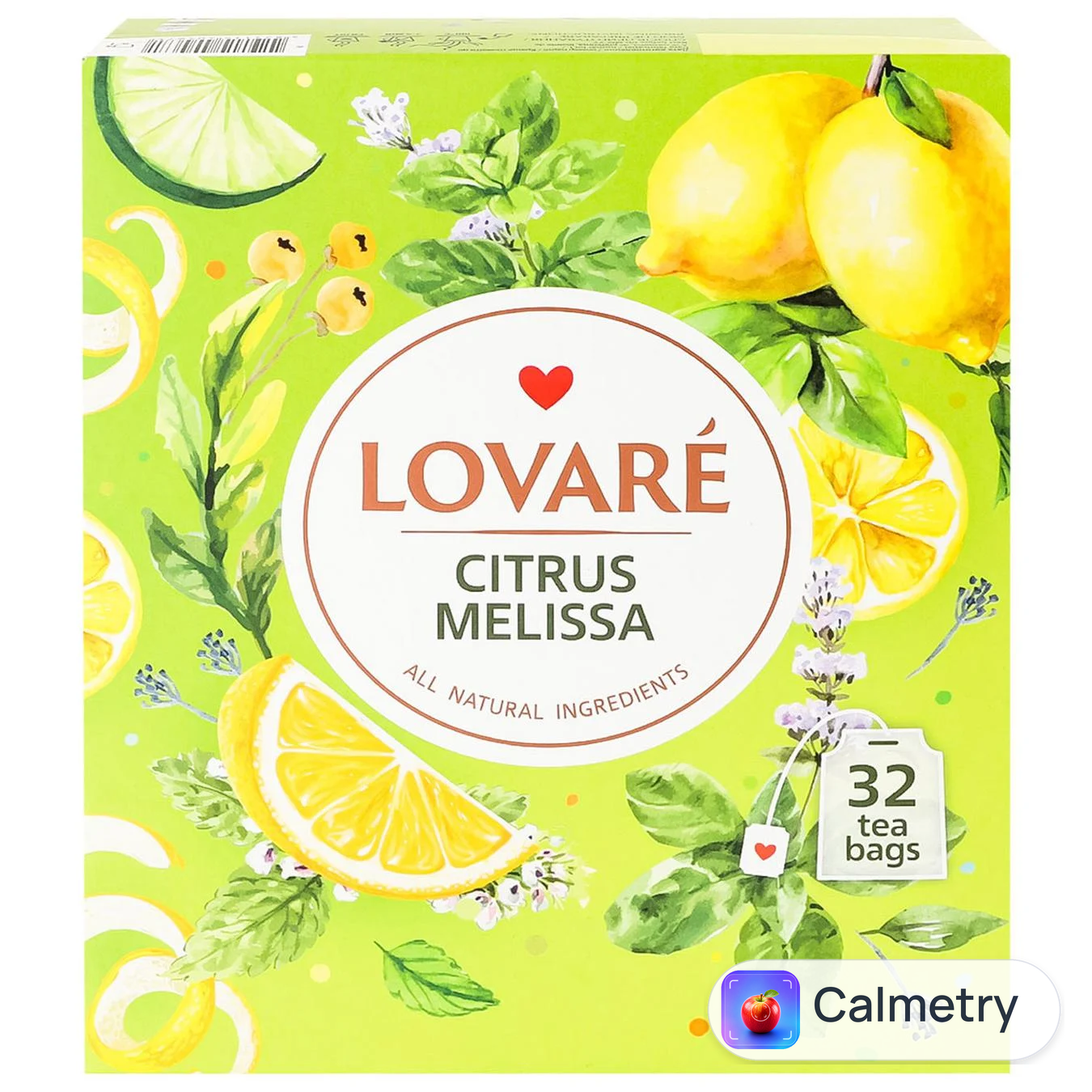 Чай трав'яний та зелений Lovare Citrus Melissa 1,5г*32шт — фото продукту