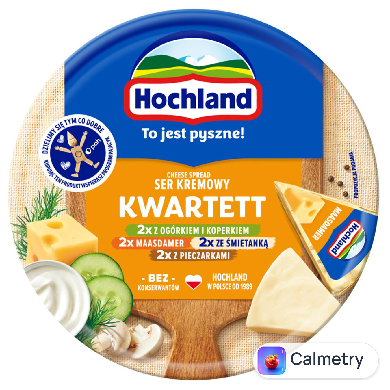 Сир плавлений Hochland Квартет асорті 180г — фото продукту