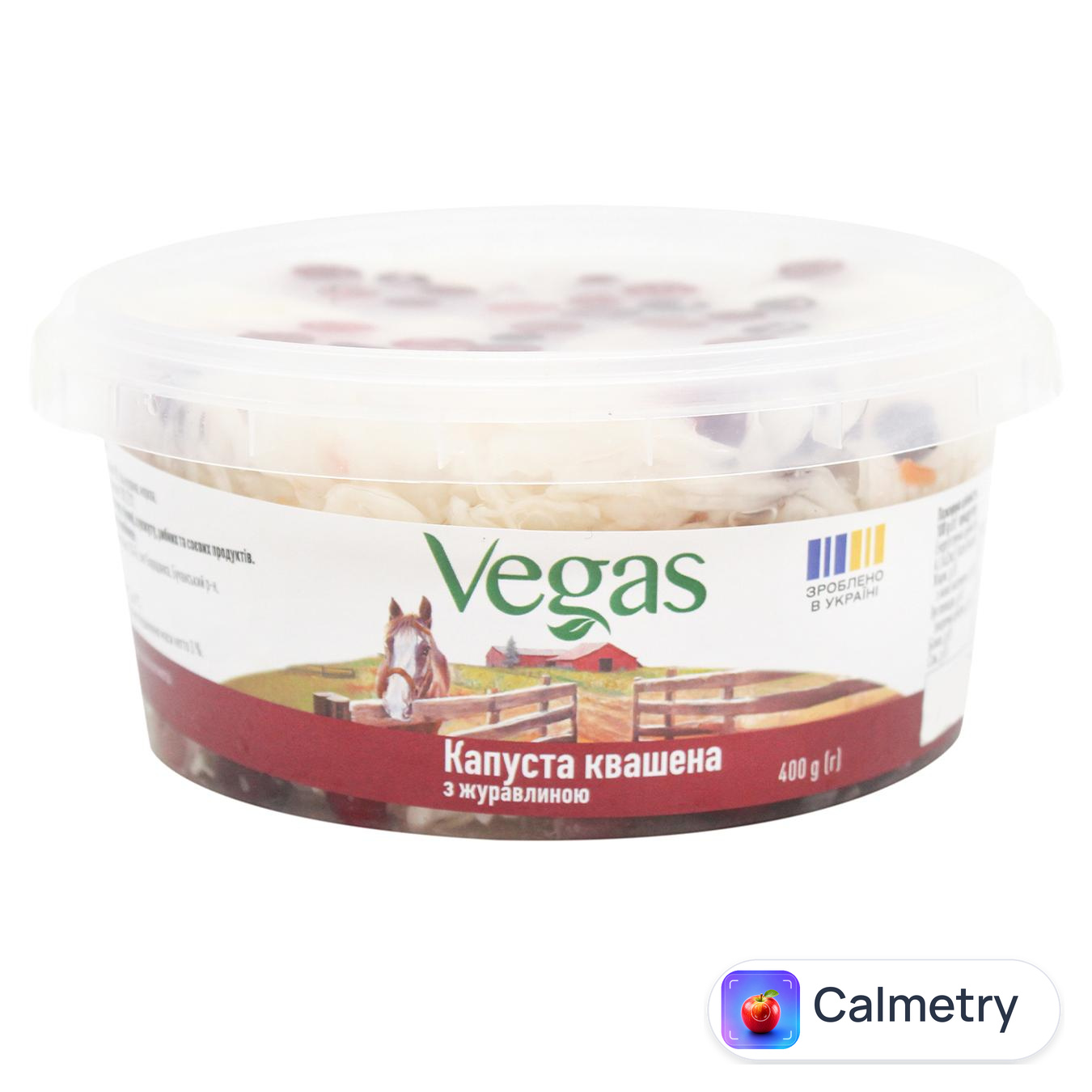 Капуста квашена Vegas з журавлиною 400г — фото продукту