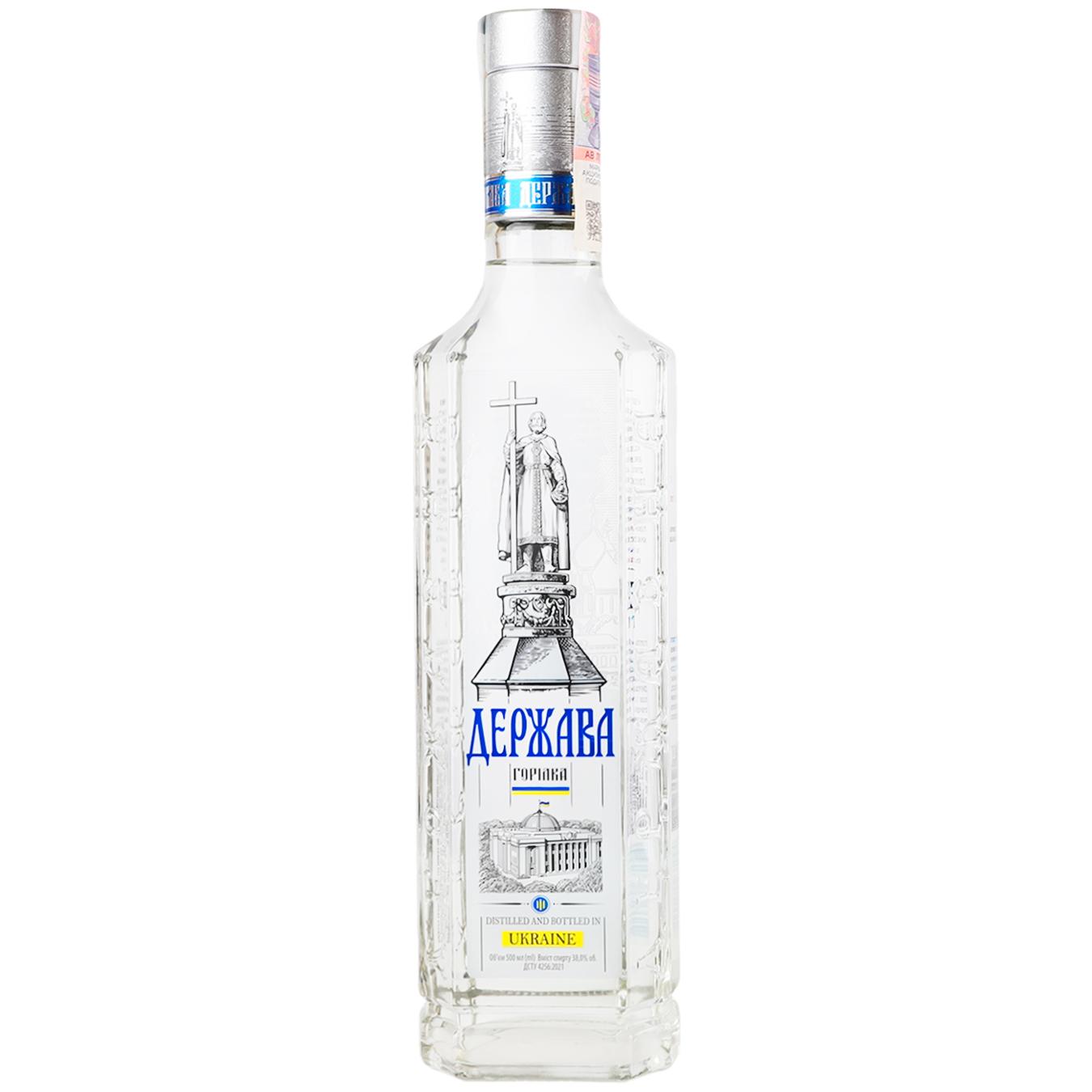Горілка Держава 38% 0,5л — фото продукту