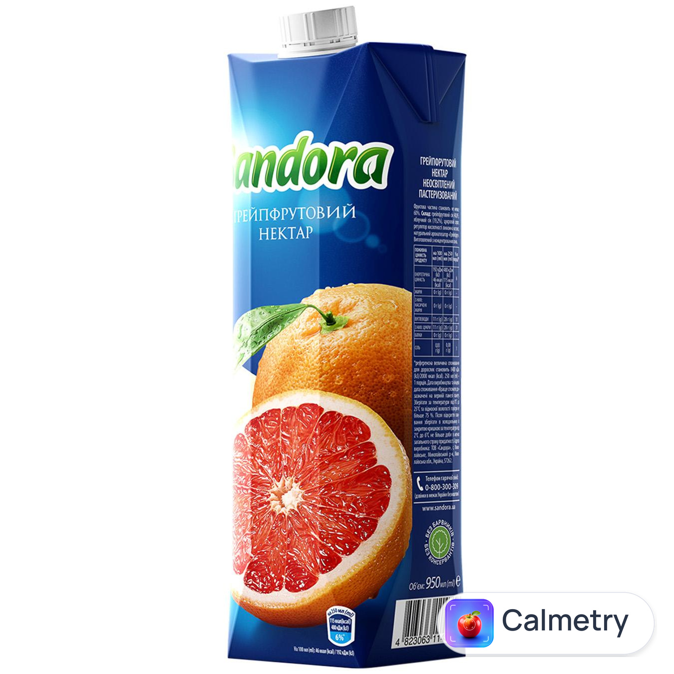 Нектар Sandora грейпфрутовий 0,95л