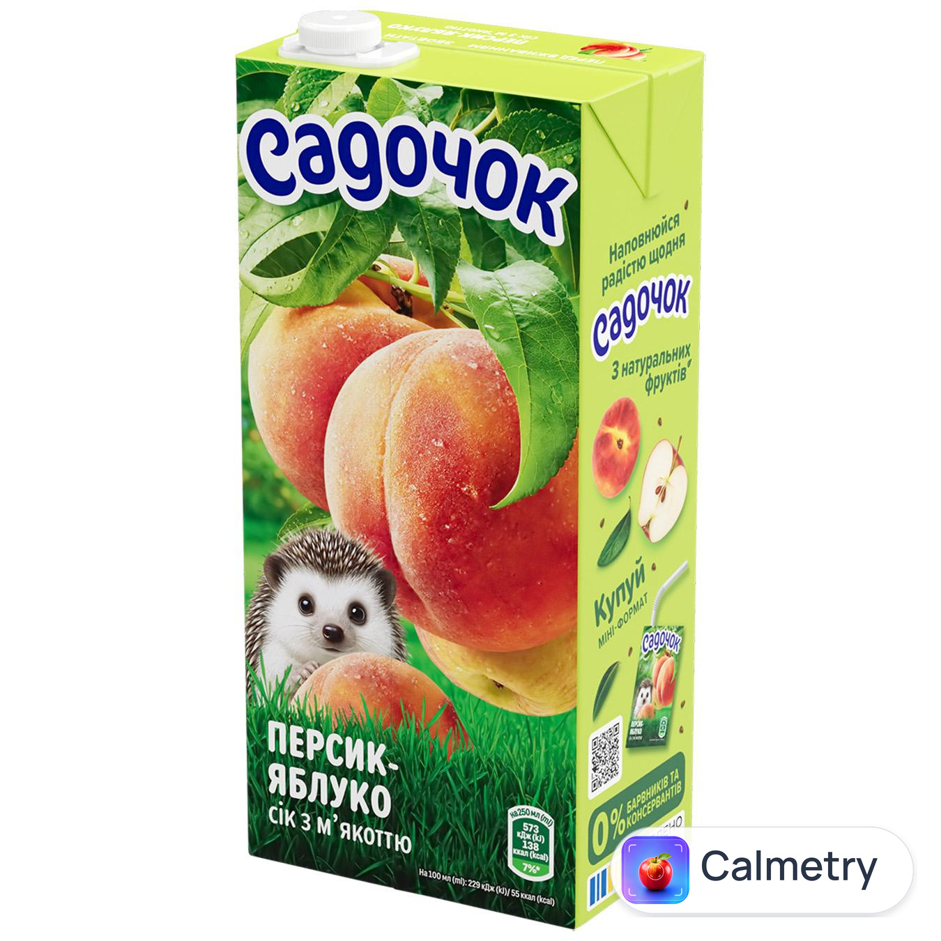 Сік Садочок персик-яблуко 0,95л