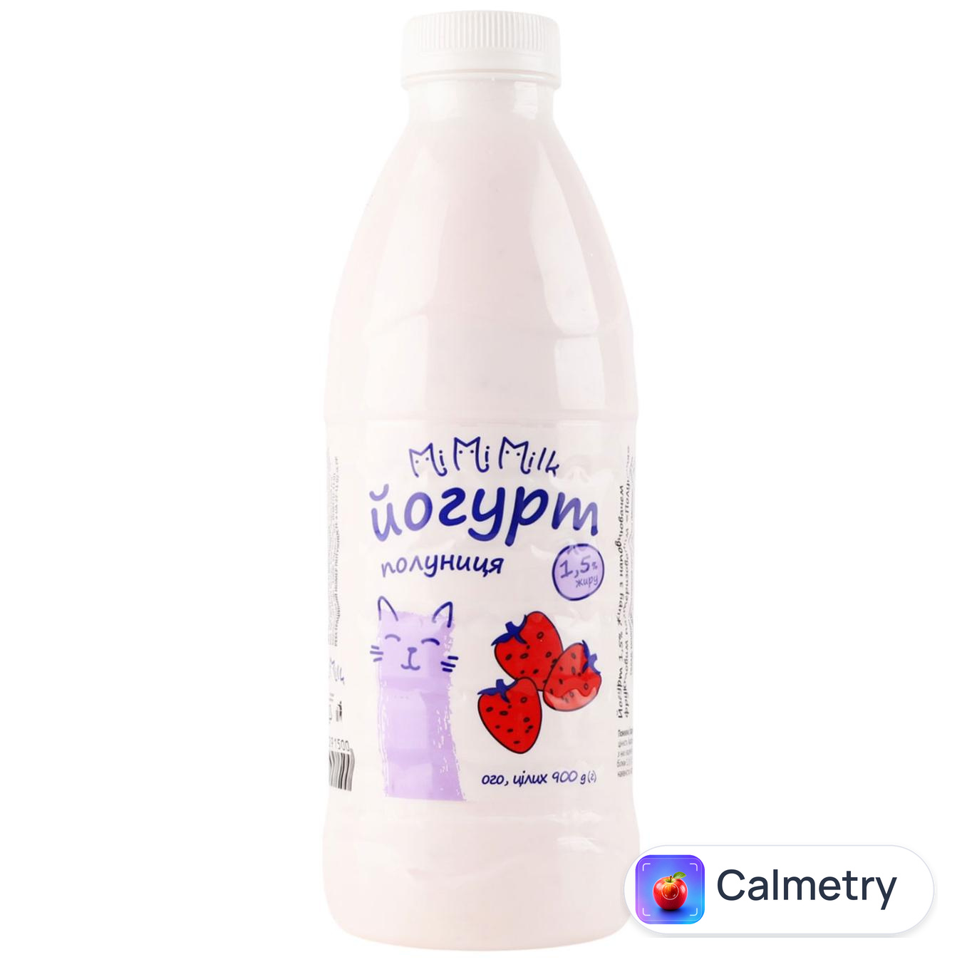Йогурт МіМіМілк полуниця 1,5% 900г Mimimilk
