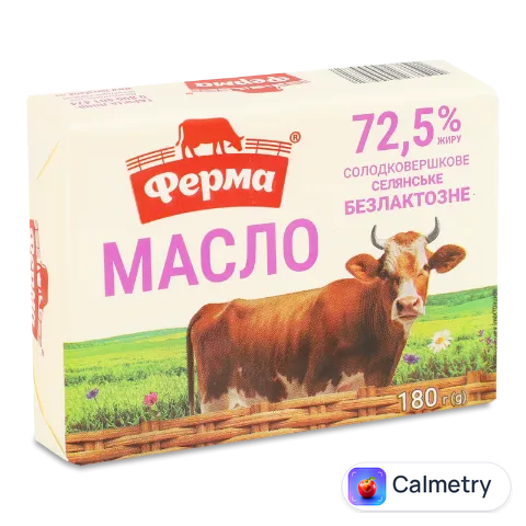 Масло солодковершкове Ферма Селянське б/лакт 72,5%