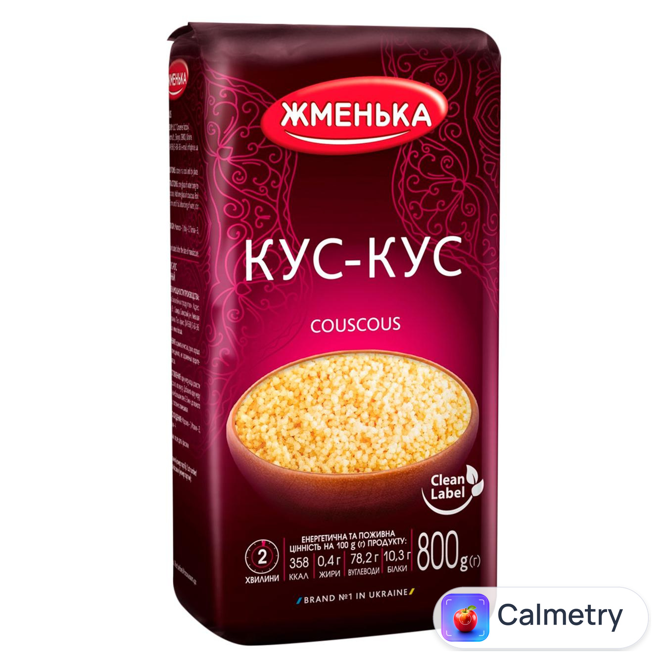 Крупа Жменька Преміум Кус-кус пшеничний 800г — фото продукту