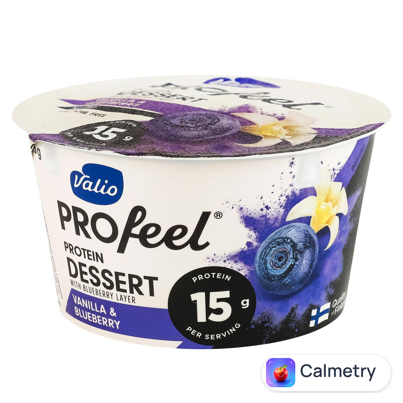 Снек сирковий протеїновий Valio Profeel Ваніль і чорниця безлактозний 175г — фото продукту