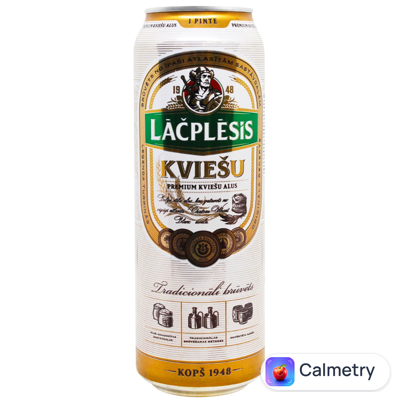 Пиво Lacplesis Kviesu Wheat світле нефільтроване 5% 0,568л