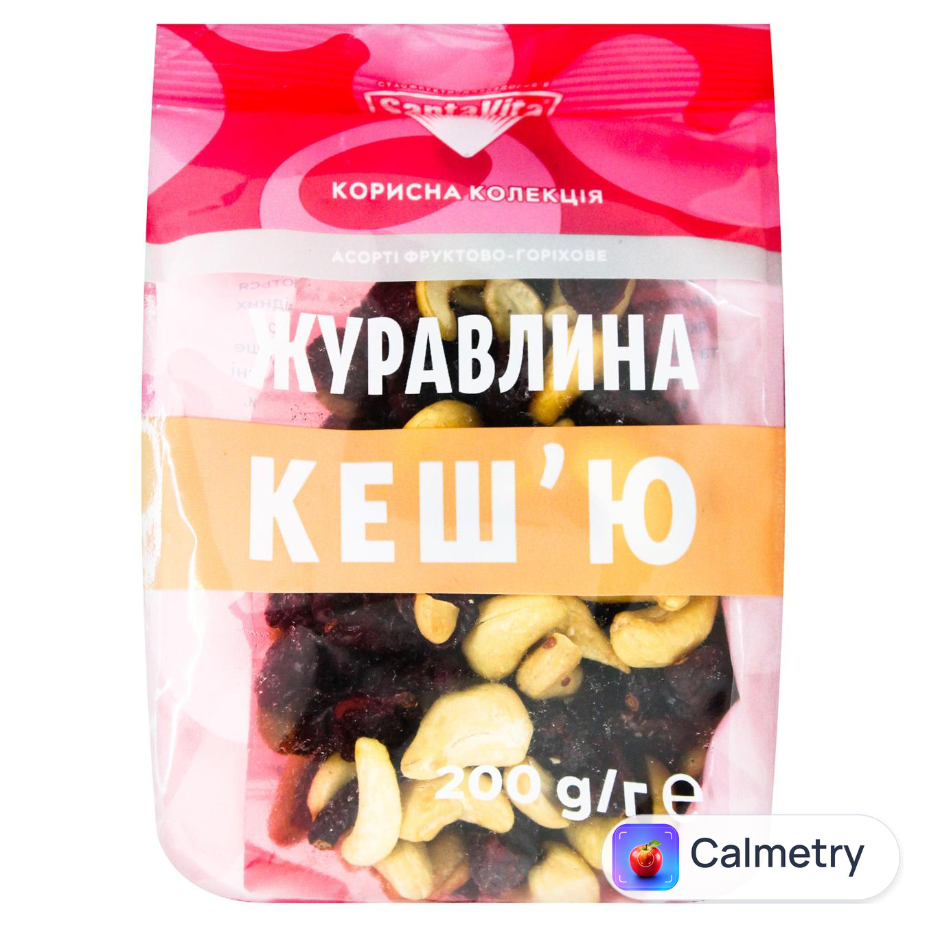 Суміш SantaVita журавлина-кеш'ю 200г — фото продукту