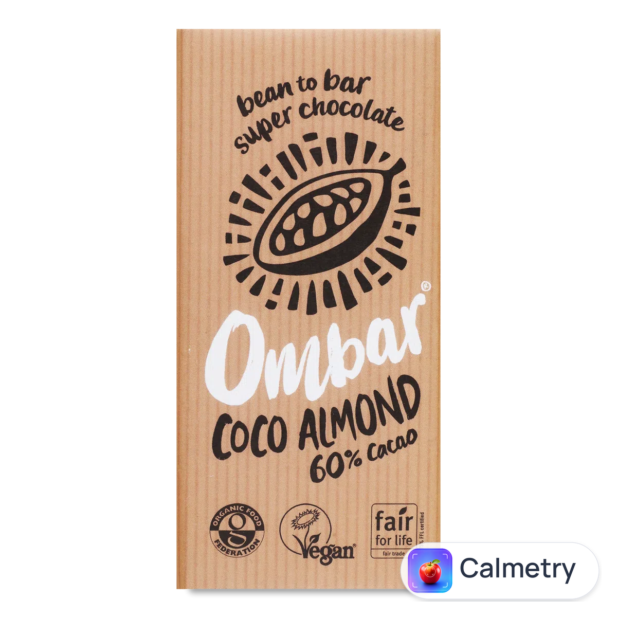 Шоколад чорний Ombar кокос-мигдаль 60% какао 70г