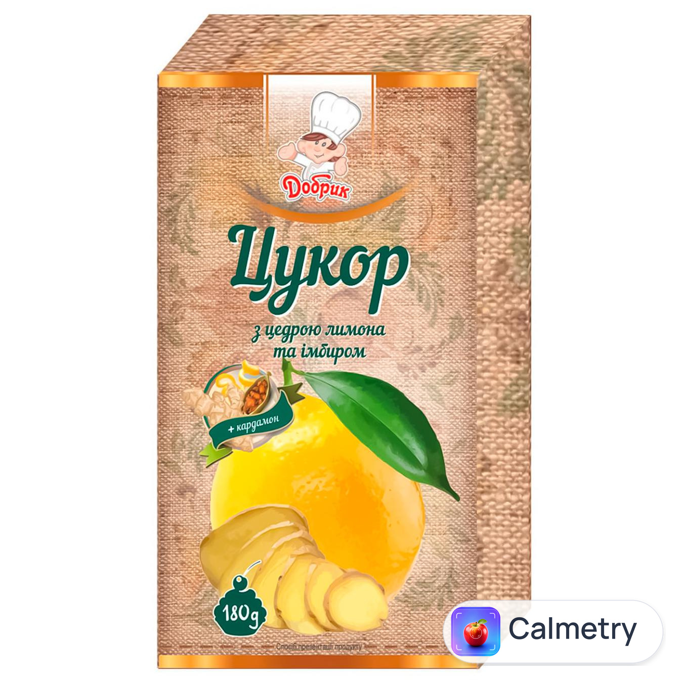 Цукор Добрик з цедрою лимону та імбиром 180г