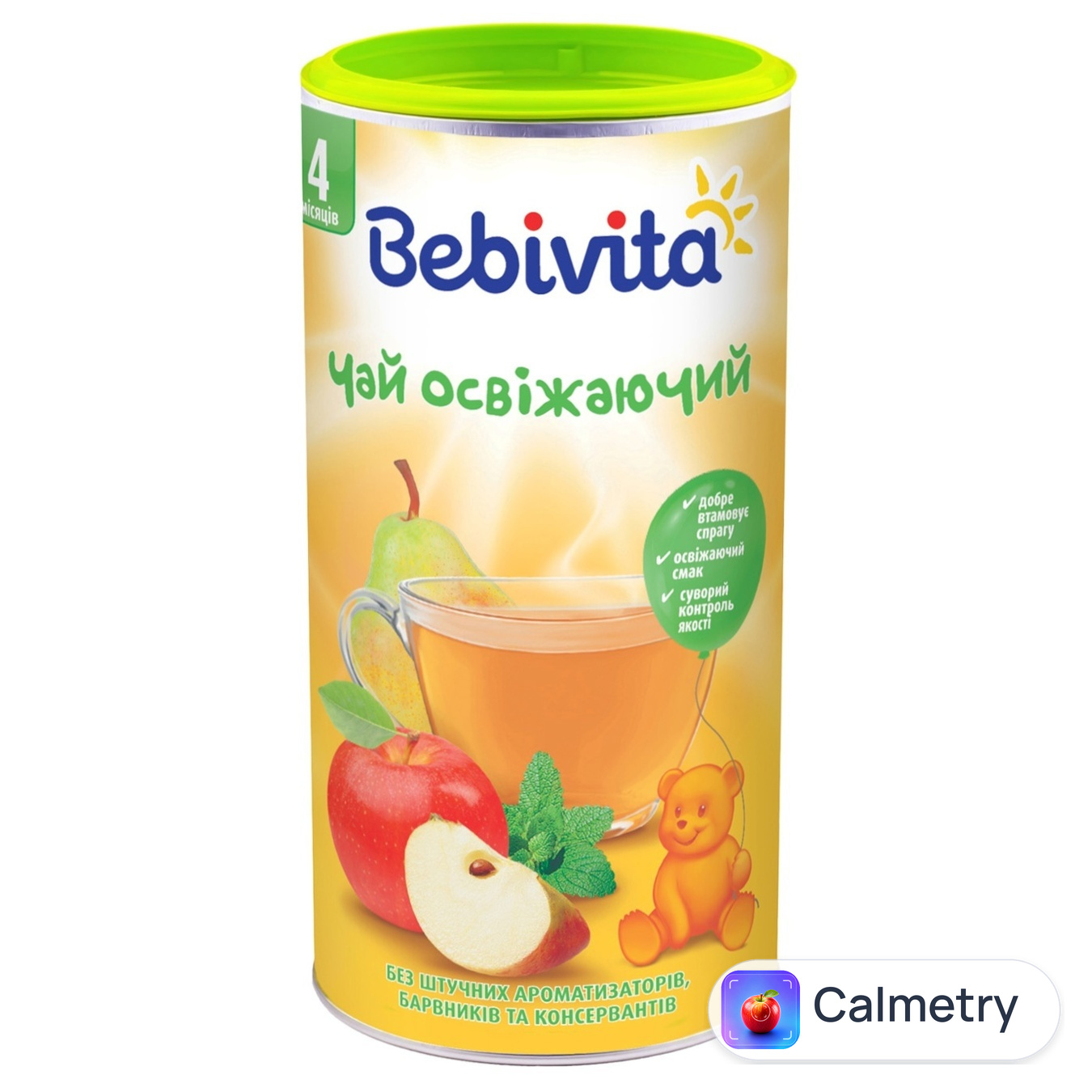 Чай Bebivita Освіжаючий сухий швидкорозчинний для дітей з 4 місяців 200г
