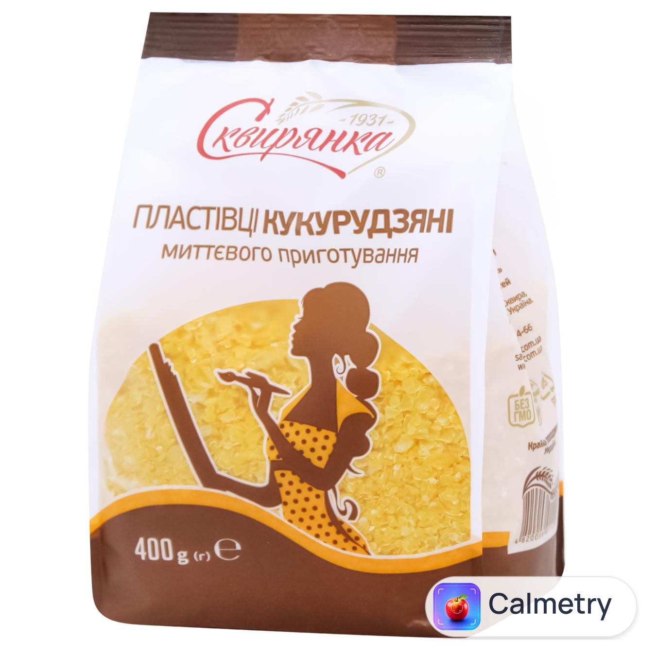 Пластівці кукурудзяні Сквирянка миттєвого приготування 400г — фото продукту