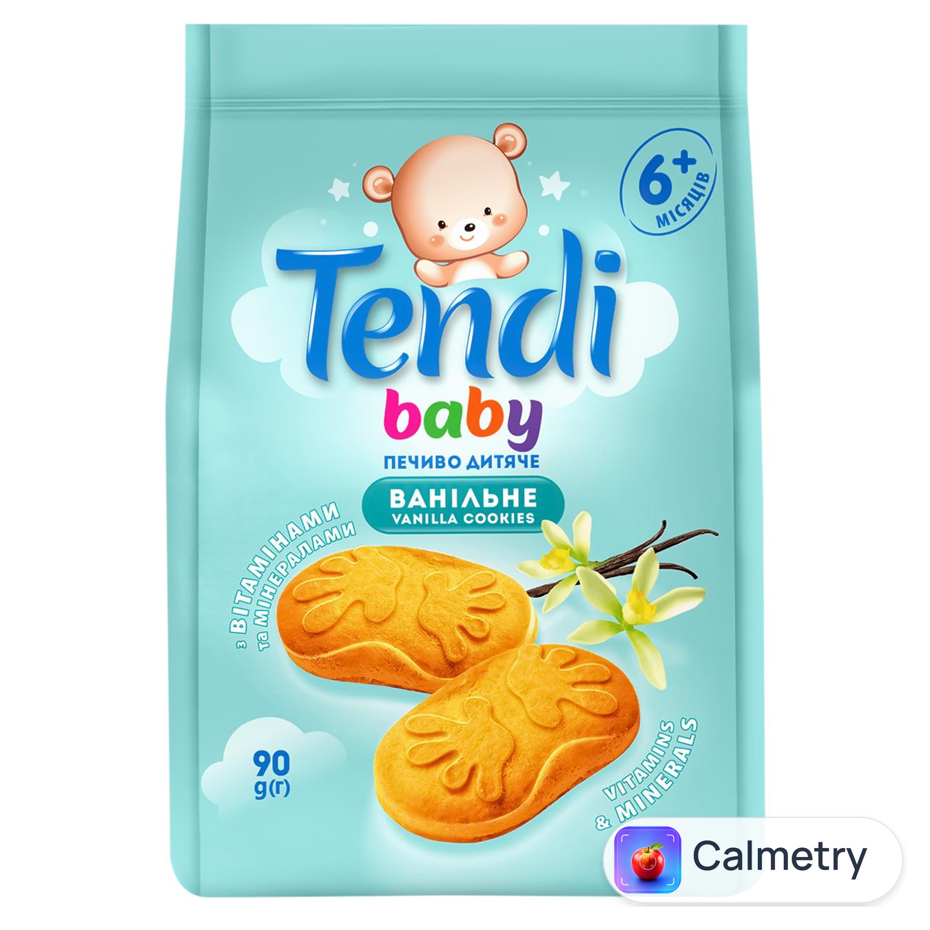 Печиво Tendi Baby Ванільне з 6 місяців 90г — фото продукту