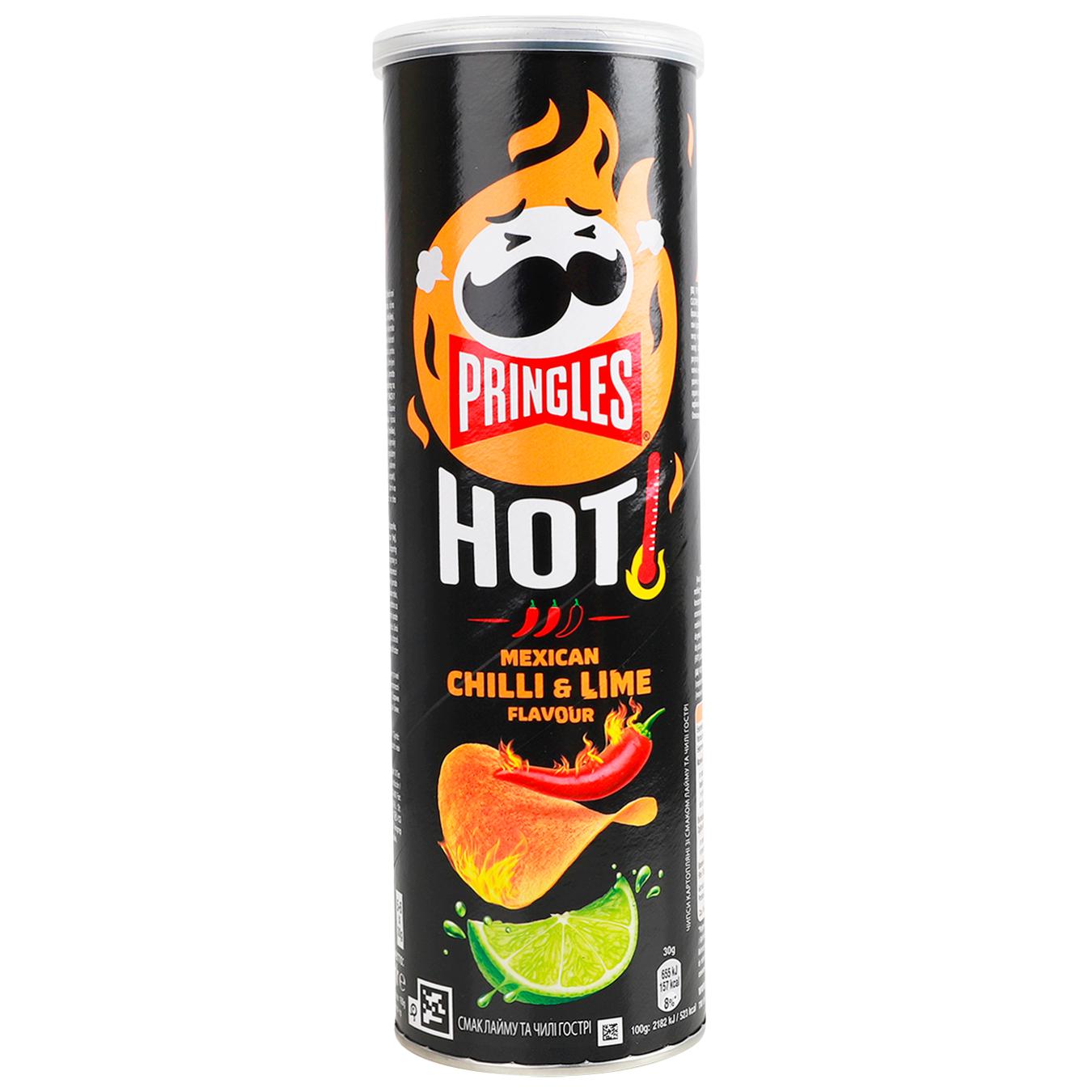 Чипси Pringles Hot чилі лайм 160г — фото продукту