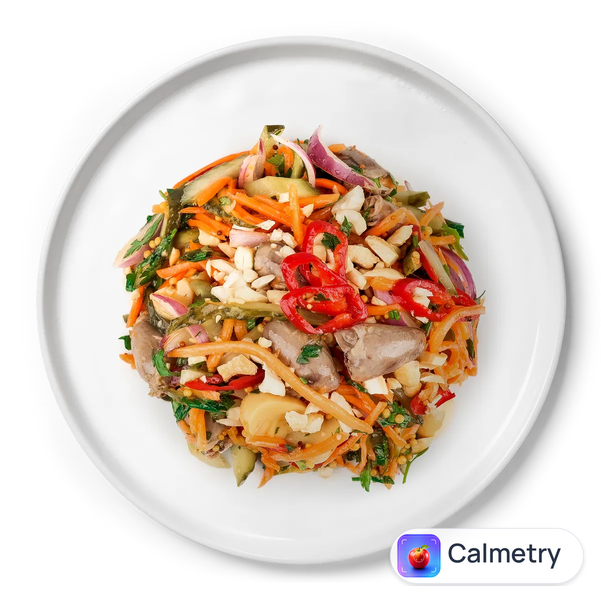 Салат з курячих сердечок