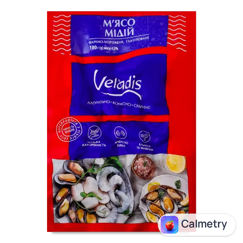 М'ясо мідій Veladis глазуроване варено-морожене