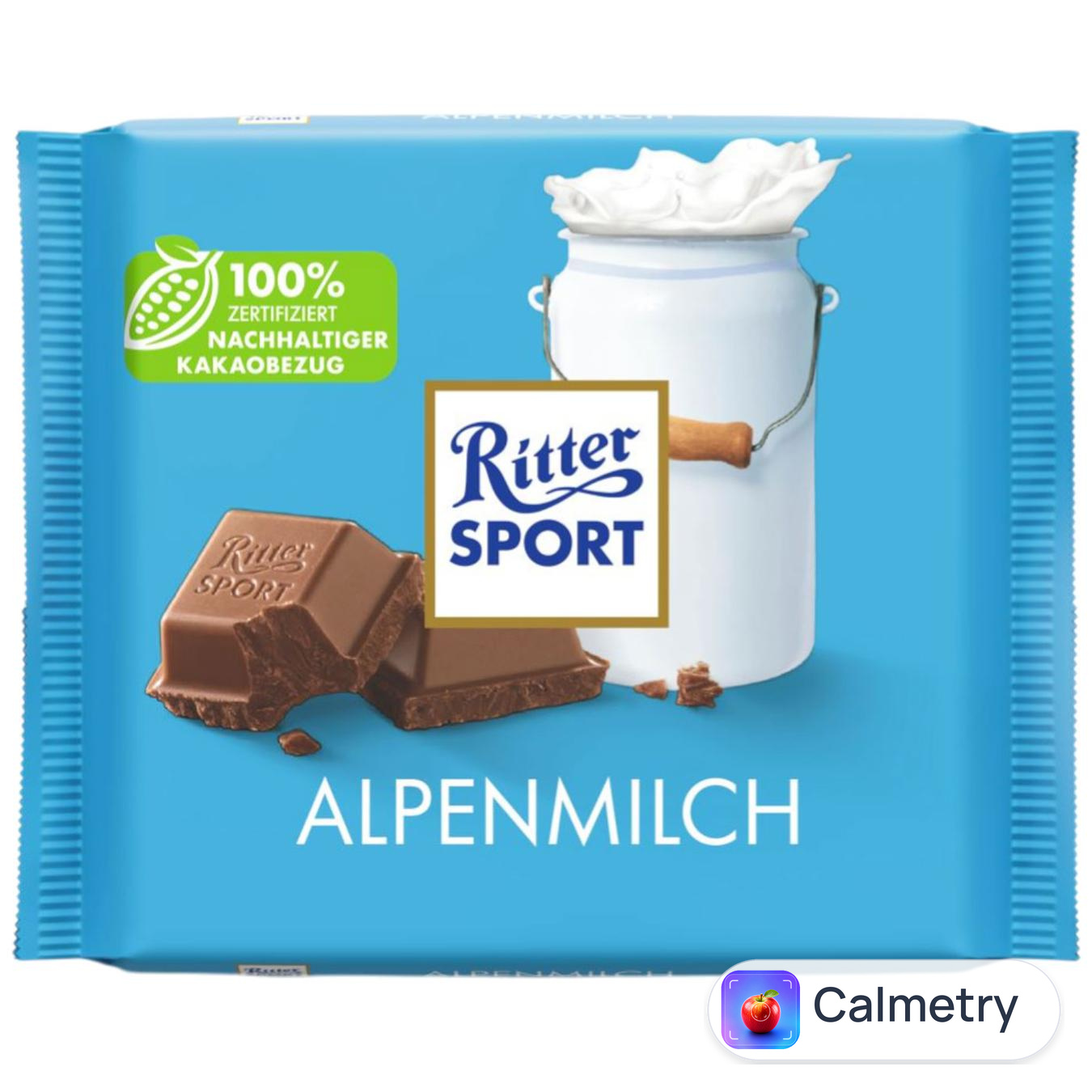 Шоколад молочний Ritter Sport з альпійським молоком 100г