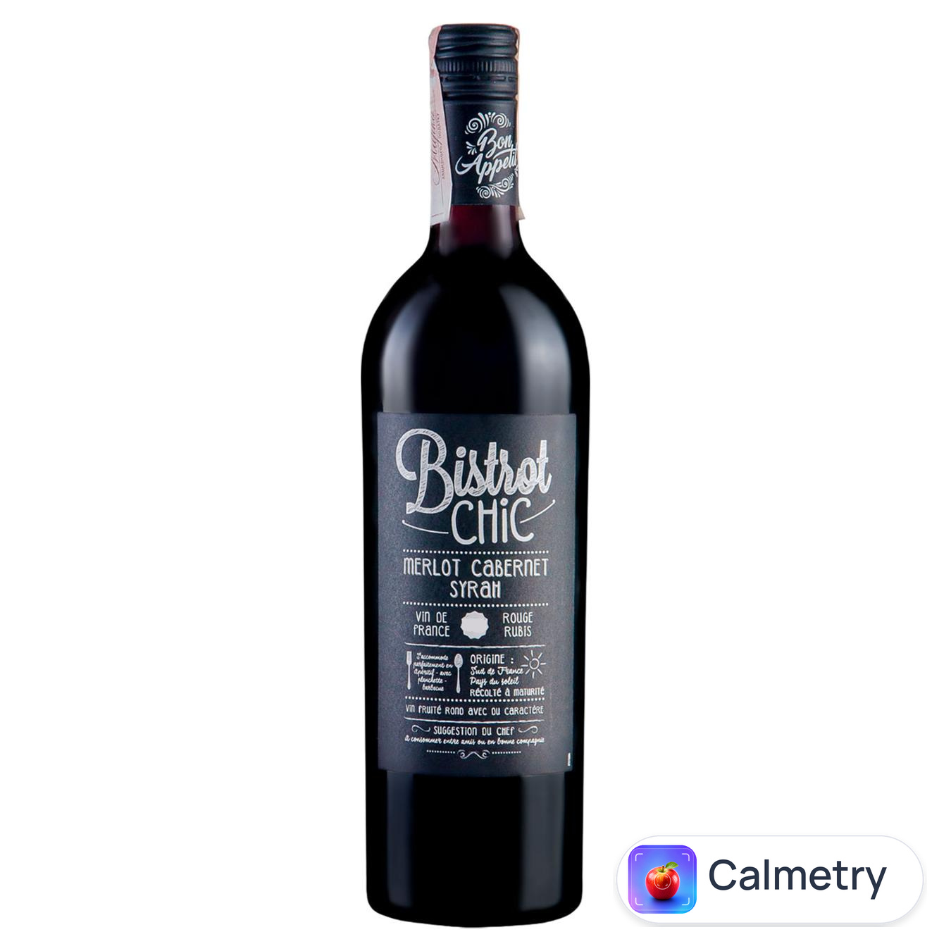 Вино Bistrot Chic Merlot Cabernet Syrah червоне сухе 13,5% 0,75л