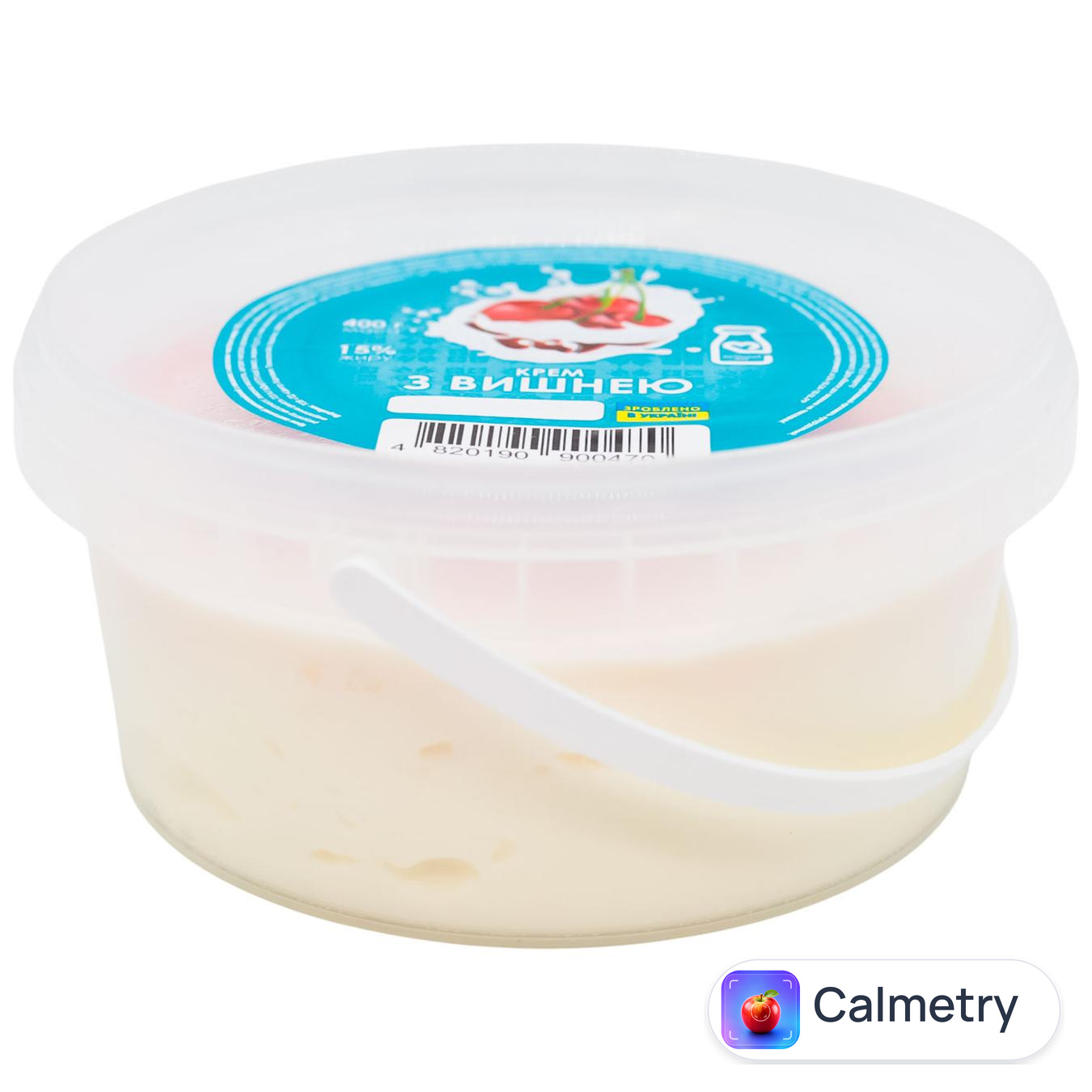 Крем сметанний Молочний дар вишня 15% 400г