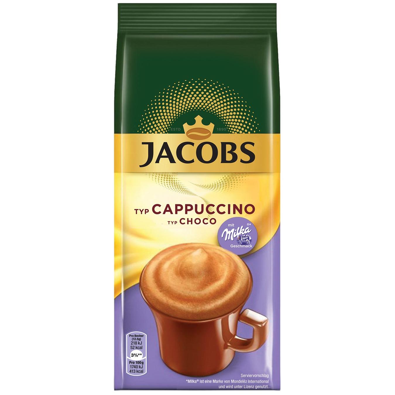 Напій кавовий Jacobs Cappuccino з какао 500г — фото продукту