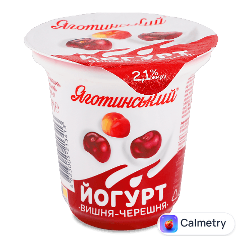 Йогурт Яготинський з наповнювачем вишня-черешня 2,1% стакан, 260г