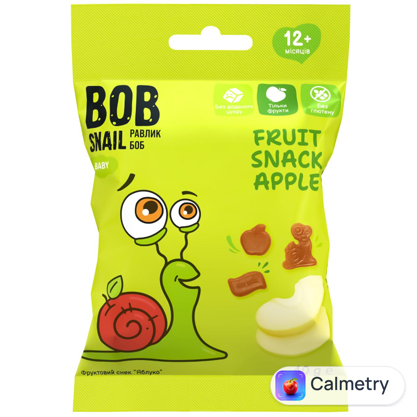Снек фруктовий Bob Snail яблуко 40г — фото продукту