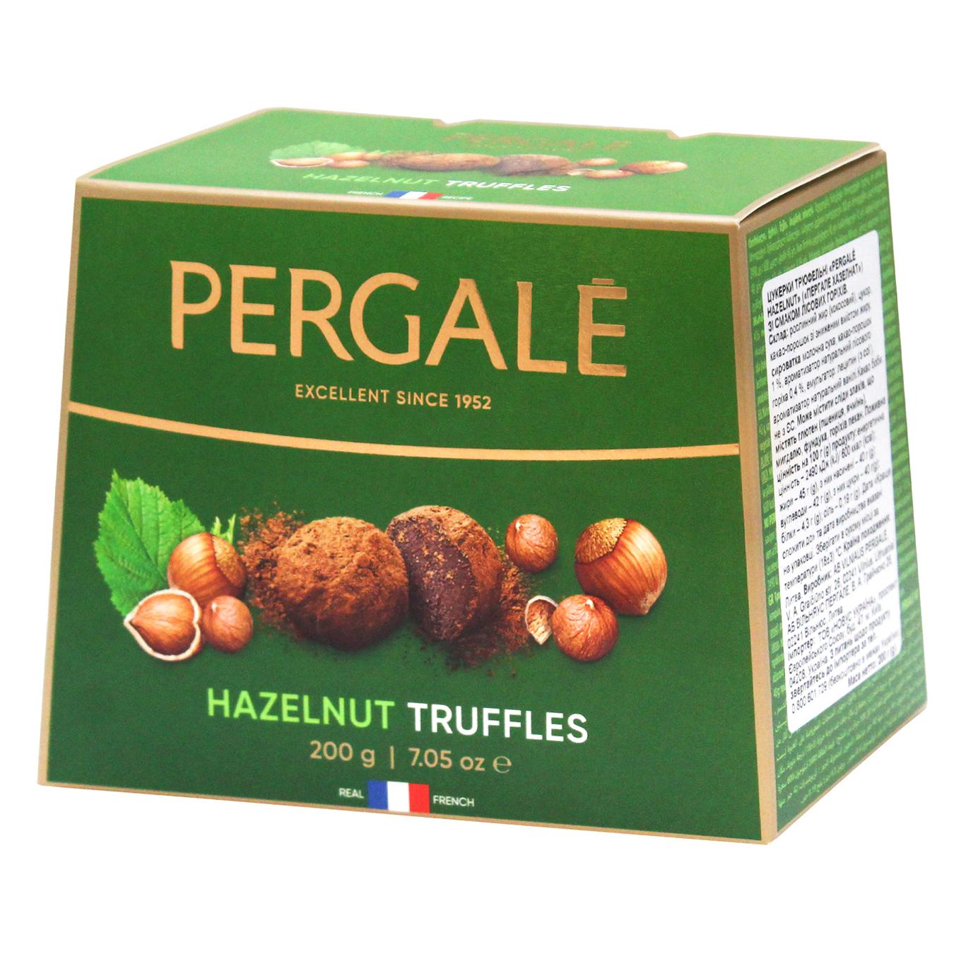 Цукерки Pergale Truffles Hazelnut 200г — фото продукту