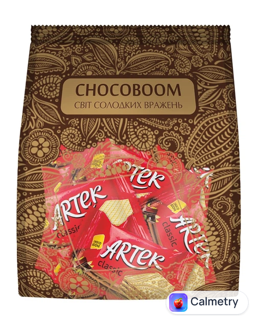 Упаковка вафельніх цукерок CHOCOBOOM Artek Bite Size 180 г