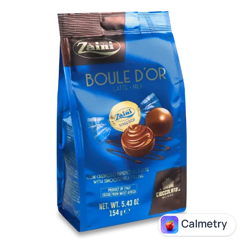 Цукерки Zaini Boule D'or з молочним кремом молочний шоколад
